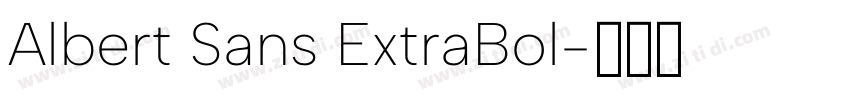 Albert Sans ExtraBol字体转换